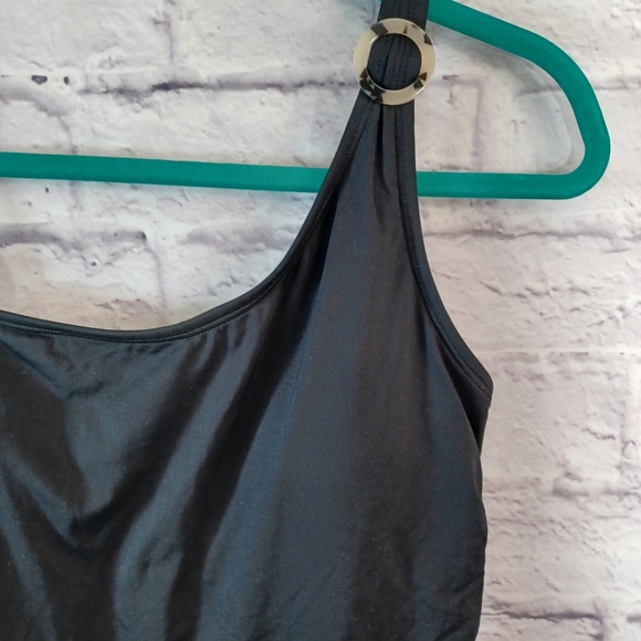Leilani One-Shoulder Black One-Piece‎ Swimsuit – Size 10 NWOT - Picture 2 of 15